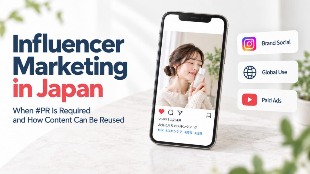 Influencer Marketing in Japan_When PR is Required　and How Content can be Reused
