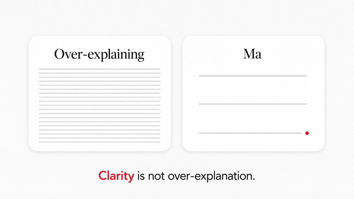 Over-explaining versus ma: Japanese content leaves space for the reader.